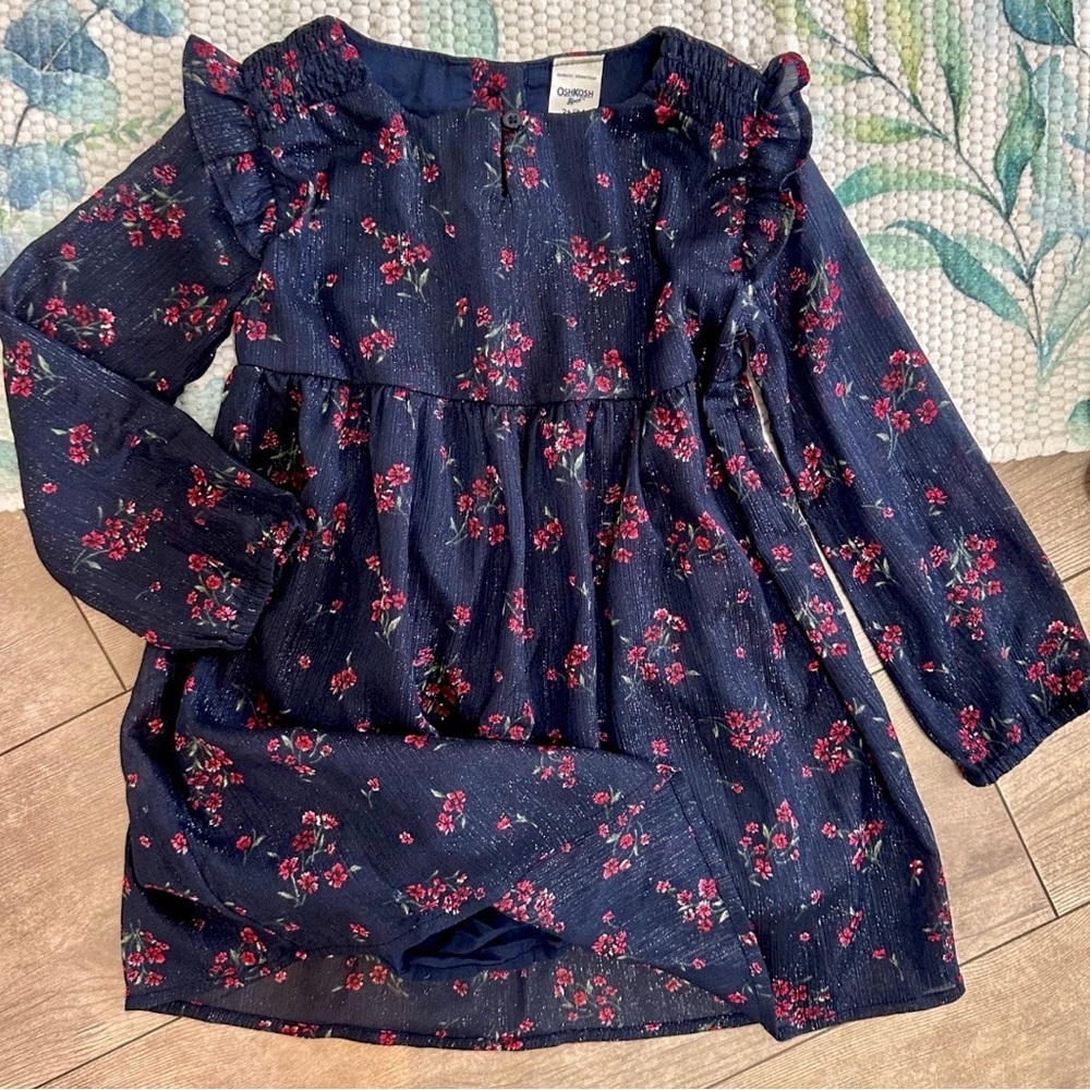 OshKosh B'gosh Toddler Girls' Floral Long Sleeve Dress 3T